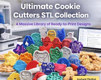 Cookie Cutter STL Collection – 3D Printer Designs (Digital Download)