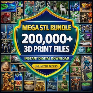 200.000+ STL-bestanden voor 3D-printen – Complete megabundelcollectie | Directe digitale download