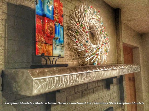 Fireplace Mantles And Floating Shelves Stainless Steel Etsy