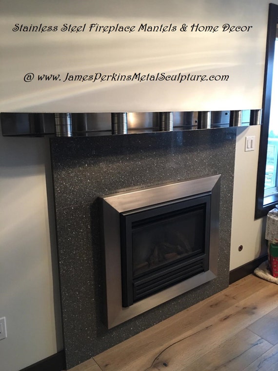 Stainless Steel Fireplace Mantels With Beautiful Accents Etsy