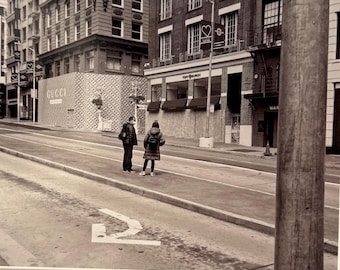 Gesigneerd San Francisco Photography 2020 | Stockton Street Lockdown-print | Zwart-witte stadskunst | Stadsgezicht uit COVID-tijdperk | 11 x 14"