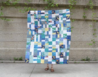 THE BLUES - Custom Quilt - Handmade Quilt Top - Customizable Quilt - Quilt - Handmade Quilt - Blue Quilt - Handmade Blue Quilt