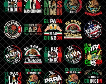 Pakiet El Papa Mas Chingon Png, Zabawny meksykański tata Png, Dzień Ojca Png, Humor latynoskiego taty Png, Projekt sublimacji Chicano, Pobieranie cyfrowe