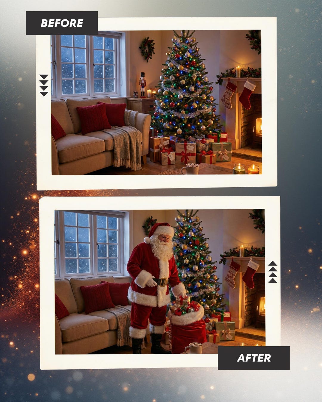 Custom Santa in Your Room Photo - Add Santa Claus to Your Own Room ...