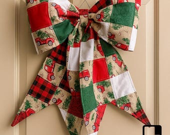 Gesteppter Bogen Türschild Schnittmuster | DIY Weihnachtsdeko (PDF)