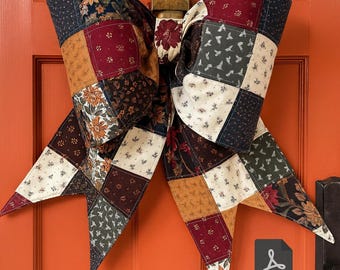 Patchwork Patchwork Schleife Schnittmuster + Anleitung PDF • Stoff Schleife Anleitung • DIY Schleife Muster • Tür Schleife • Quilting Schleife • PDF Nähvorlage