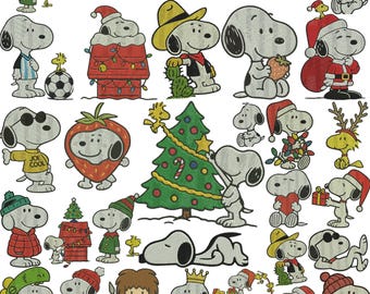 Snoopy broderidesign, 10-18 cm, DST, PES, JEF (digital nedladdning)