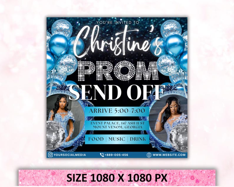 Prom Send off Flyer, Prom Season Flyer, Prom Event Flyer, Prom Send off ...