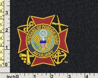 Hulplogo VFW-veteranen van buitenlandse oorlogen - veteraan van buitenlandse oorlogen van de VS - machinaal borduurpatroon | Digitale bestanden: direct downloaden