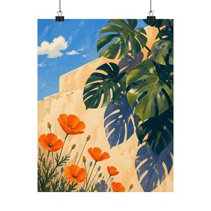 Cuadro de Monstera, póster botánico tropical, decoración mediterránea imagen 10