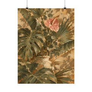 Anthurium Wall Art, Tropical Botanical Matte Poster image 2