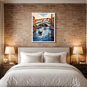 Venice Rialto Bridge Art | Printable Wall Art | Italian Travel Poster | Watercolor Cityscape | Mediterranean Decor - Image 4