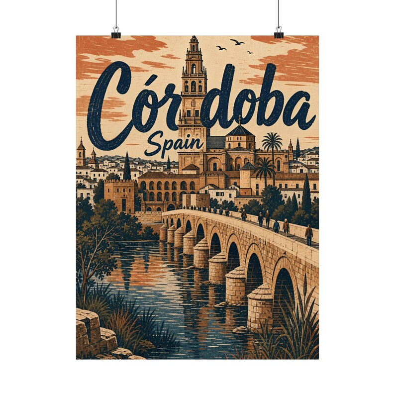 Córdoba Travel Poster, Vintage Spain Wall Art, Andalusian City Decor image 10