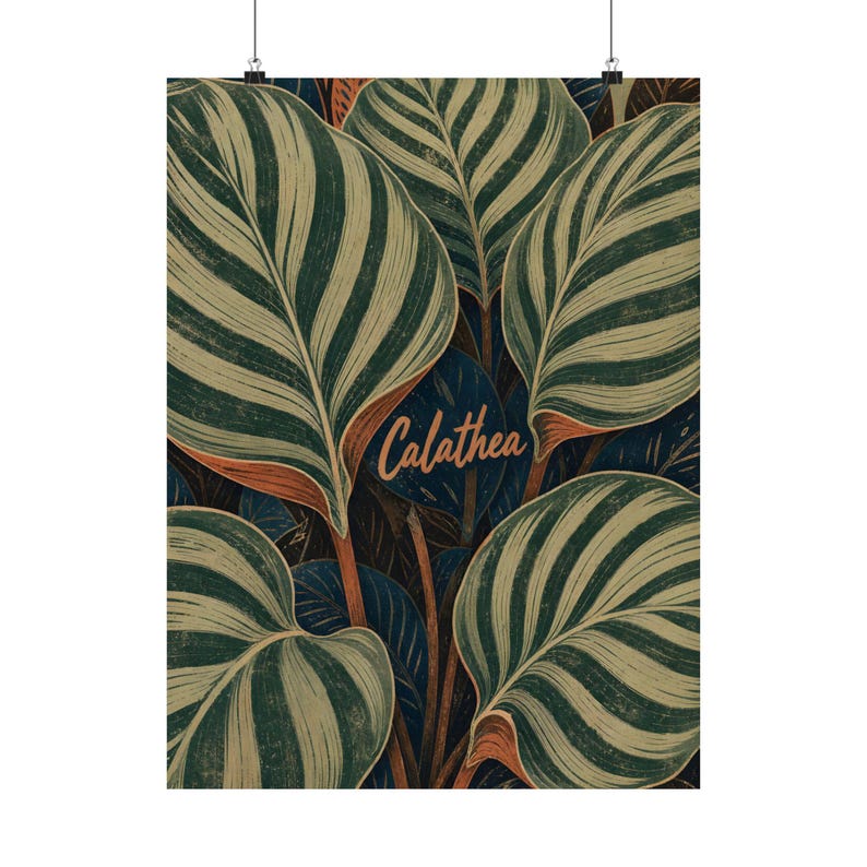 Pôster de Calathea, Arte de Parede Botânica Vintage, Decoração de Plantas Tropicais imagem 10