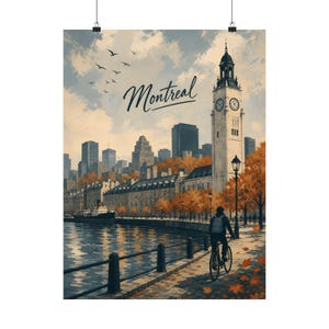 Montreal Wall Art, Old Port Autumn Travel Poster image 2