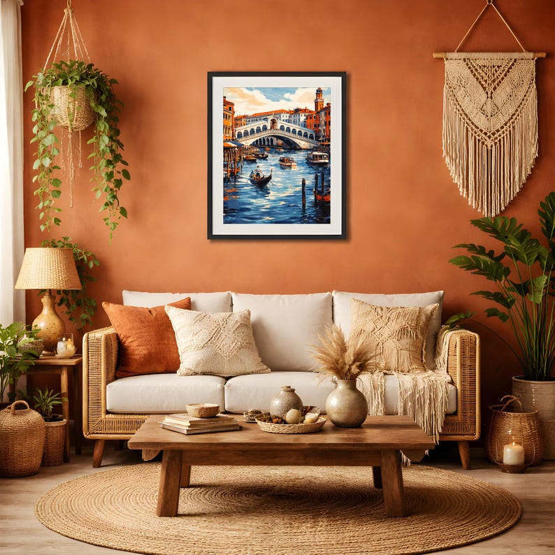 Venice Rialto Bridge Art | Printable Wall Art | Italian Travel Poster | Watercolor Cityscape | Mediterranean Decor - Image 7
