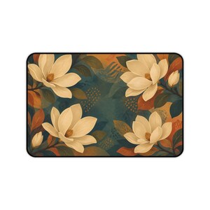 Alfombrilla de escritorio Magnolia, decoración floral botánica para oficina, accesorios para espacio de trabajo de estilo Dark Academia. imagen 6