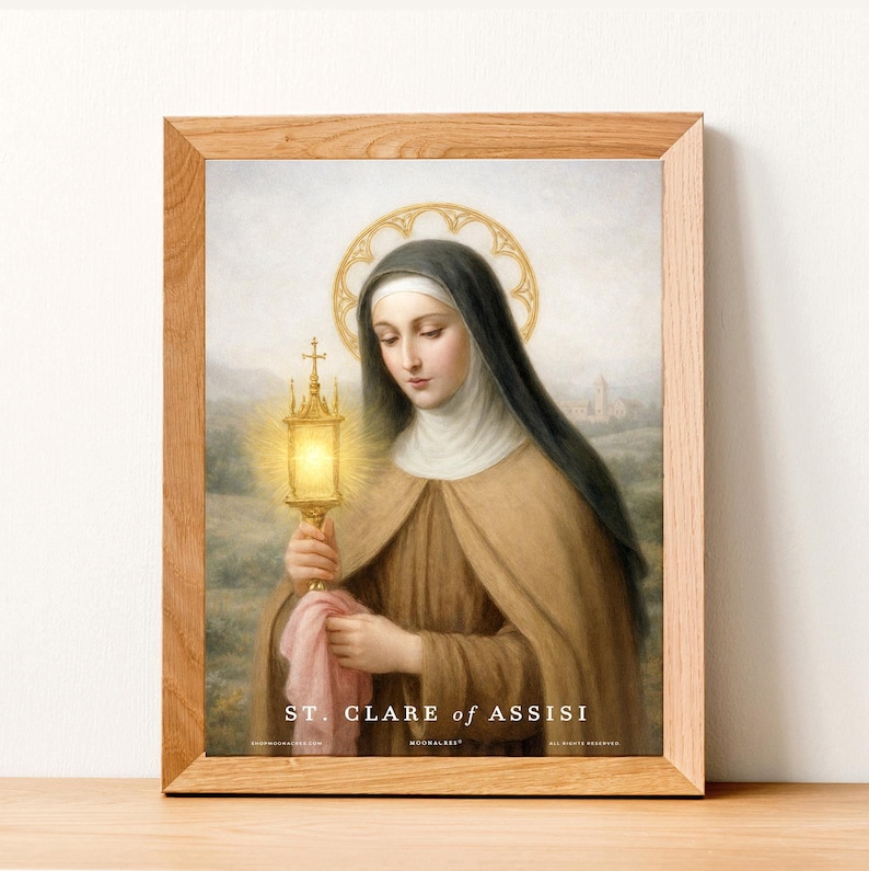 Saint Clare of Assisi Portrait | Catholic Wall Art (digital Download ...