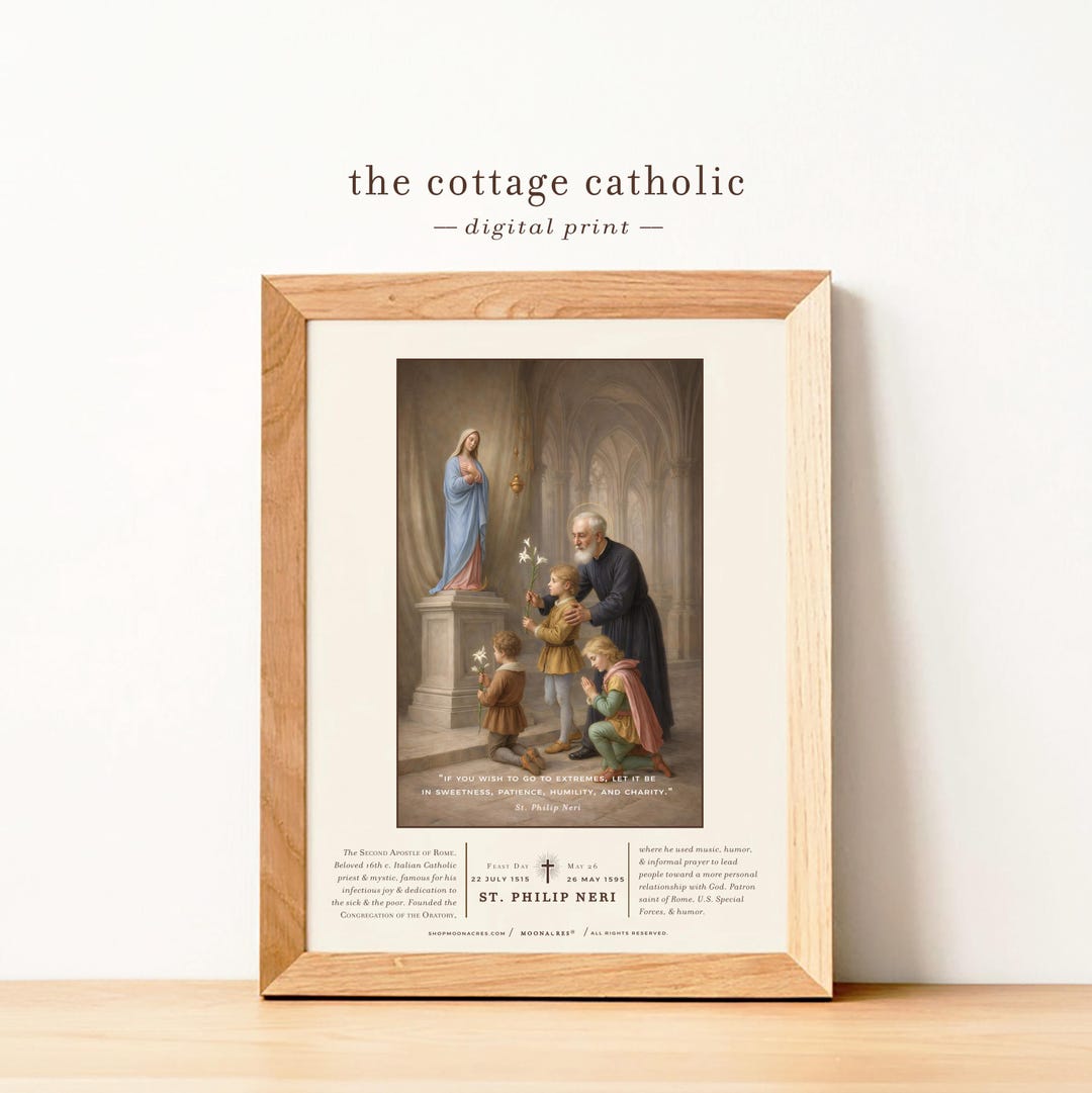 Saint Philip Neri | Catholic Renaissance Art Print | Patron St Portrait ...