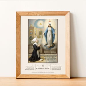 Saint Catherine Labouré Art Print Set | Miraculous Medal Vision (Digital Download)