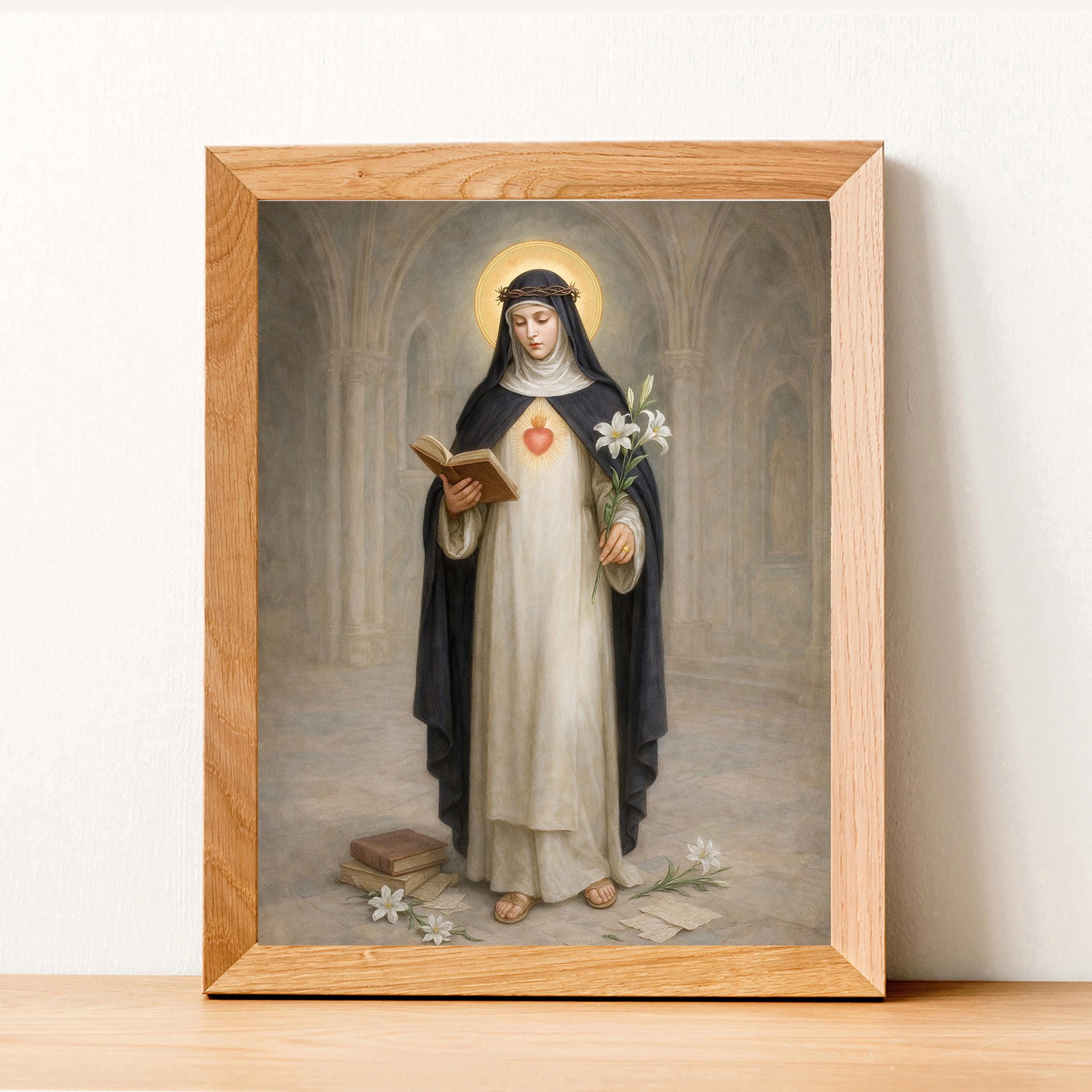 Saint Catherine of Siena | Catholic Art Print | Patron St Portrait ...