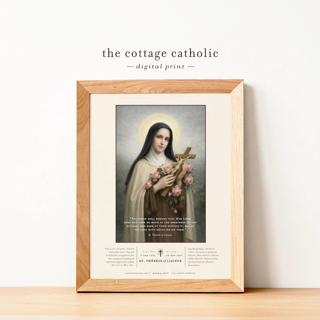 Saint Therese of Lisieux | Little Flower of Jesus | Catholic Wall Art ...
