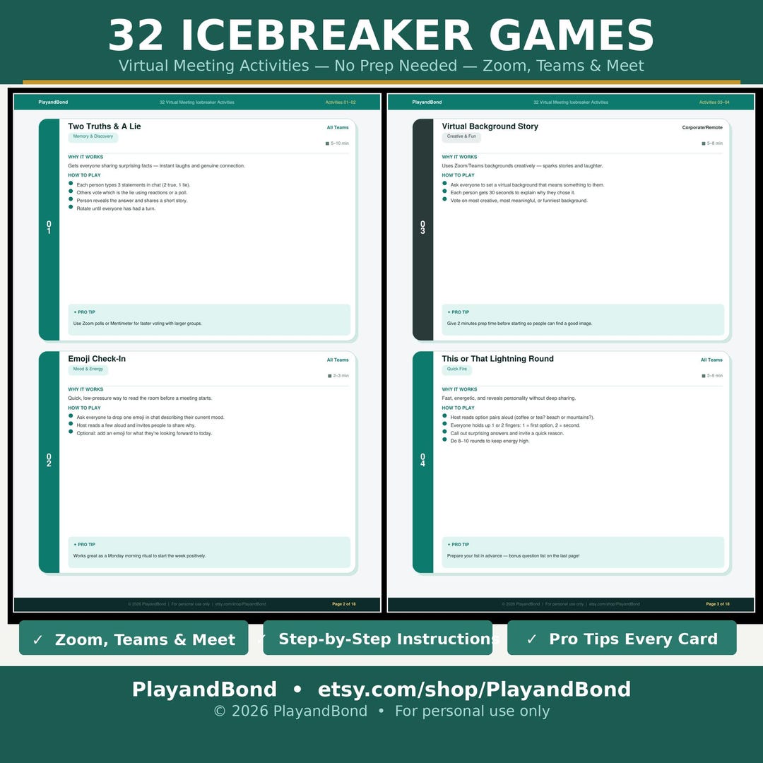 32 Virtual Meeting Icebreakers | Team Building Games for Remote Teams ...
