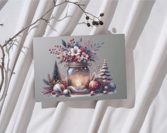 Beautiful Christmas card | Christmas card | Postcard | Christmas postcard | Merry Christmas | Glass Moments