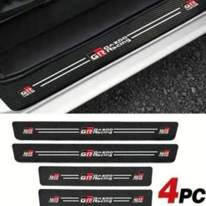 Gloednieuwe * 4 Toyota GR Gazoo Racing Instaplijsten Protector Scuff Guard Step Cover Set Corolla Yaris GR86 Supra Huilex Rav4