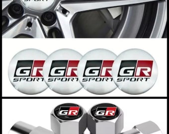 Brandneuer Lotus GR Gazoo Racing *4 GR Radkappen Set + *4 GR Staubkappen Set Silver Corolla Yaris GR86 Supra Huilex Rav4