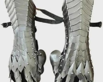 Medieval Gothic Armor Gauntlets Pair of Arm Gloves Steel LARP Warrior Gauntlet