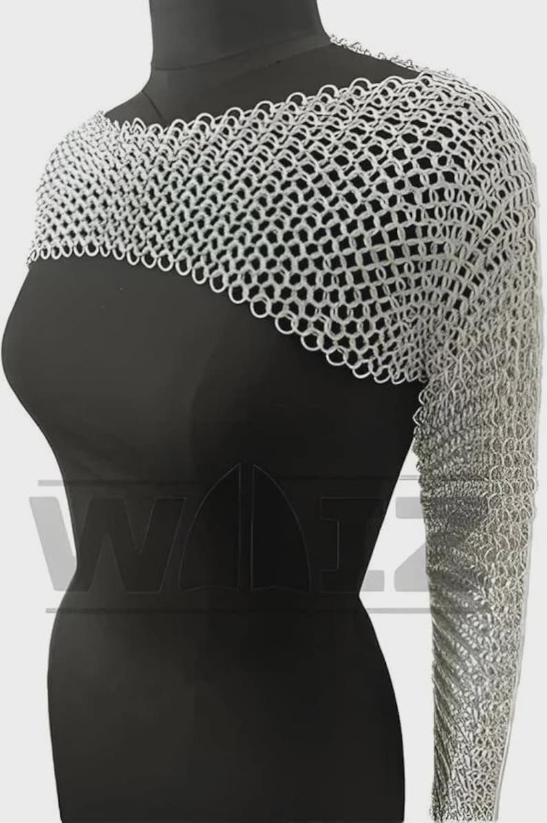 Small Chain Mail Aluminum Butted Chainmail Crop Top With Long Sleeves for Modern Knights ...