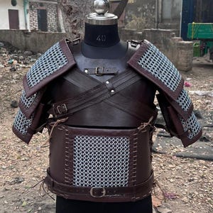 The Witcher Geralt of Rivia Costume Leather Chainmail Armor Belt
