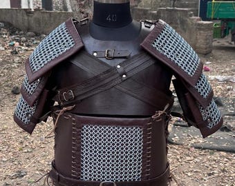 Hexer Geralt von Rivia Kostüm Leder Kettenrüstung