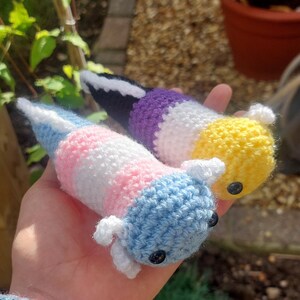 Crochet trans/ non-binary axolotl