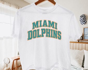 Vintage Miami Dolphins Shirt, Retro Miami Football Tee, Dolphins Fan Gift, Football Mom Shirt, Sports Fan Gift,Miami Game Day Comfort Colors