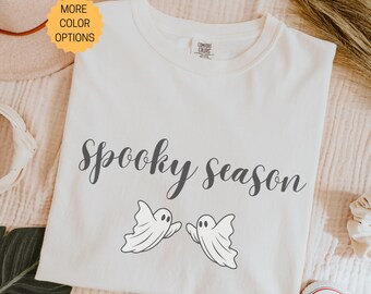 Vintage Halloween Ghost Shirt, Retro Spooky Season Shirts, Women Comfort Colors Halloween Shirt,Halloween Sweatshirt,Long Sleeve Spooky Gift