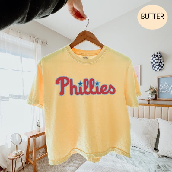 Vintage Phillies Tee, Philadelphia Baseball Shirt, Retro Philly Fan Top, Comfort Colors Women’s Boxy Tee, Phillies Game Day Gift,Fan T-Shirt