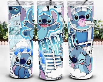 Lilo und Stitch Tumbler Sublimationsdesign, Stitch Party Girl 20 Unzen Tumbler Wrap Digitale Downloads
