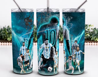 20oz Lionel Messi Tumbler Wrap, Messi Sublimation Design PNG Digital File