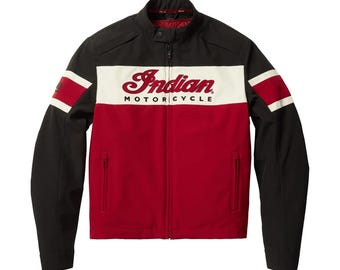 New Men's Indian Motorcycle Madison Biker Jacket Motorbike Riding Softshell Jacket