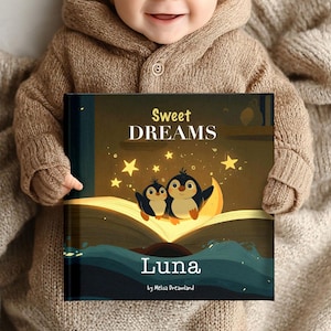 Personalized Goodnight Book, Custom Name Story, Newborn Keepsake, Bedtime Lullaby, Unique 1st Birthday Gift