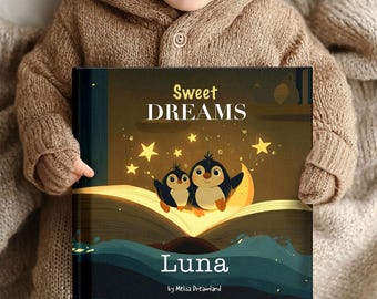 Personalized Goodnight Book, Custom Name Story, Newborn Keepsake, Bedtime Lullaby, Unique 1st Birthday Gift