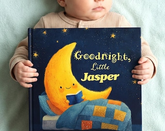 Personalized Baby Bedtime Story Book, Custom Name Keepsake Hardback, Nighttime Gift For Newborns Toddlers