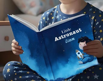 Personalized Space Adventure Bedtime Storybook with Custom Child Name, 1st Birthday Keepsake Baby Book