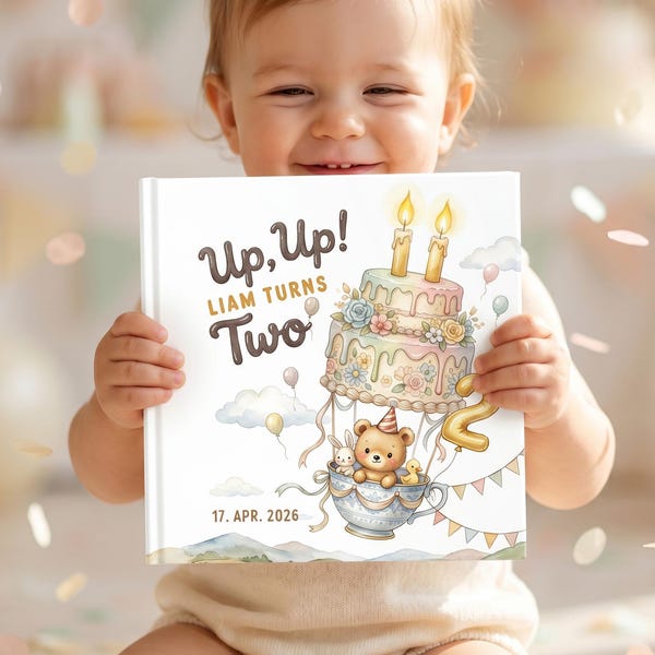 Libros de cumpleaños personalizados para niños, regalo de cumpleaños personalizado para niños y niñas de 2 años.