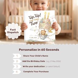 Libros de cumpleaños personalizados para niños, regalo de cumpleaños personalizado para niños y niñas de 2 años. imagen 9