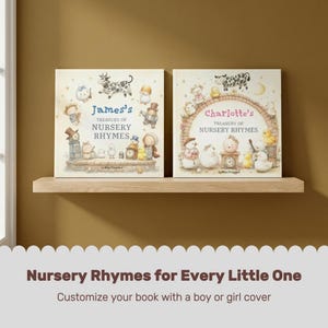 Personalized bedtime story book with custom nursery rhyme verses and name on every page, keepsake gift for first birthday and baby shower, vintage watercolor bear cub storybook illustrations, custom personalized baby book for newborn toddler, bedtime story book with name by Melisa Dreamland