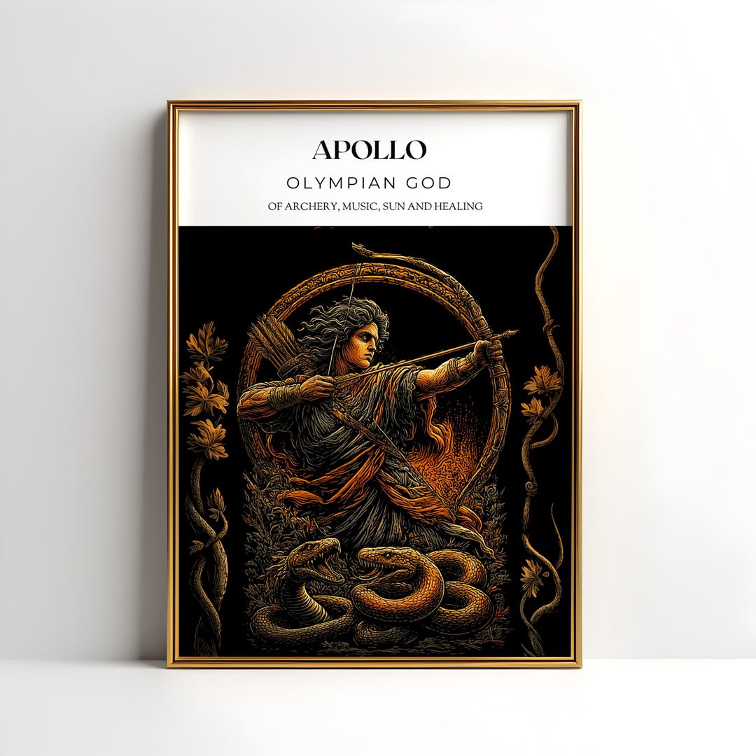 Apollo Print, Greek Mythology Art - Etsy