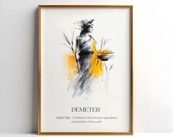 Demeter print, Greek Mythology Art